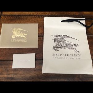 Burberry Empty Bag & Envelope & Burberry Booklet